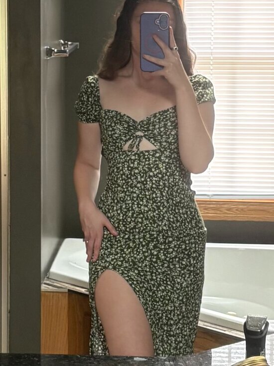 Bershka Dresses & Skirts - Bershka Midi Dress with Thigh Slit